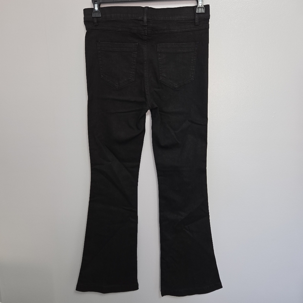 Anna & Ava Black Flare Wide Leg Jeans Size Large NWT - Picture 5 of 12